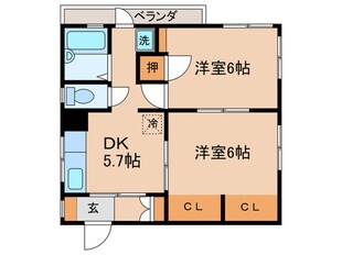 夢見ハイツの物件間取画像